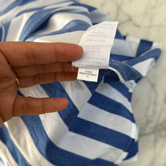 AYR The Puff Sleeve Midi Dress in Marais Blue Regatta Stripe Size S - Picture 12 of 12